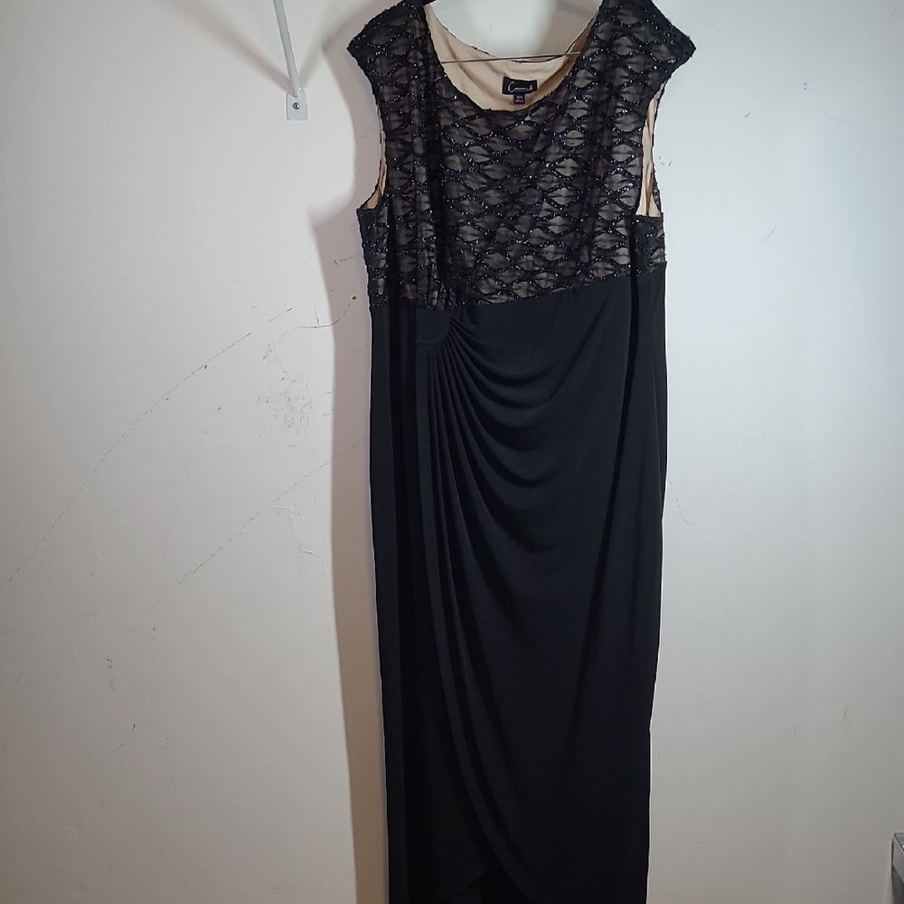 Connected Apparel Black Sleeveless Sheath Maxi Dress